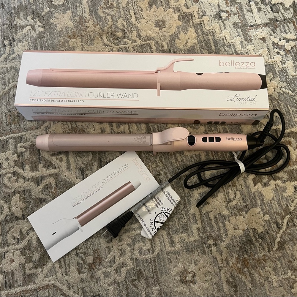 bellezza 1.25" Extra Long Curling Wand - Rose Gold